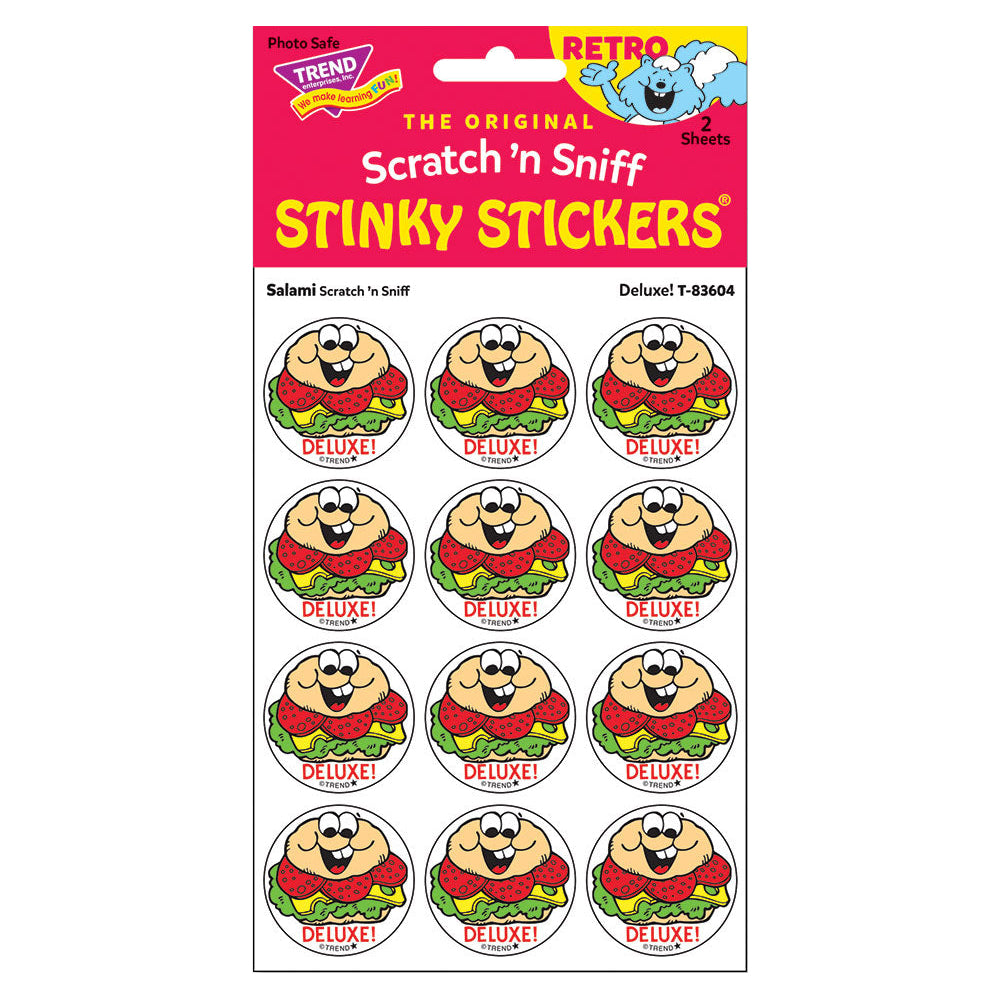 Sandwich Salami Scented Retro Scratch 'n Sniff Stinky Stickers