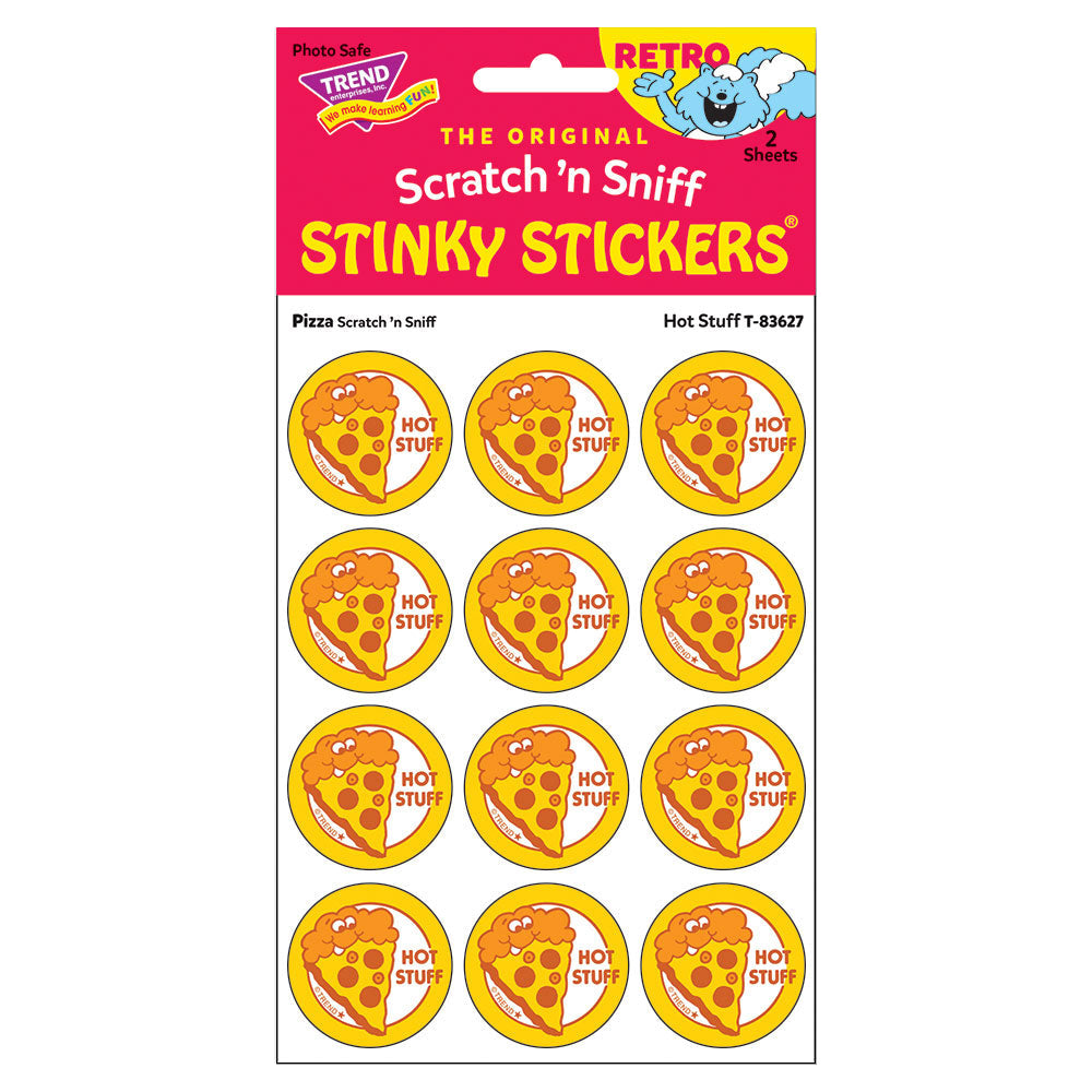 Pizza Scented Retro Scratch 'n Sniff Stinky Stickers