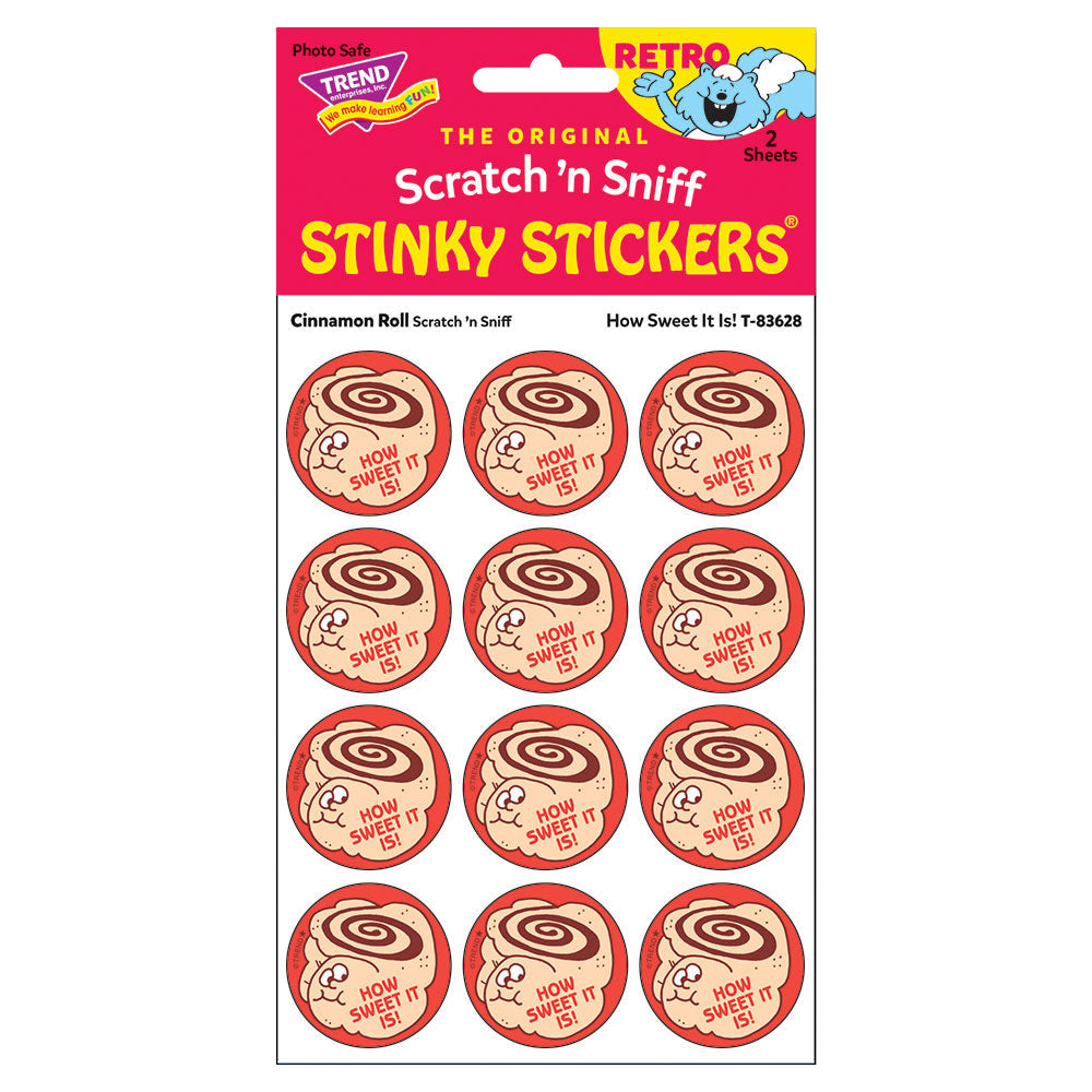 Cinnamon Roll Scented Retro Scratch 'n Sniff Stinky Stickers