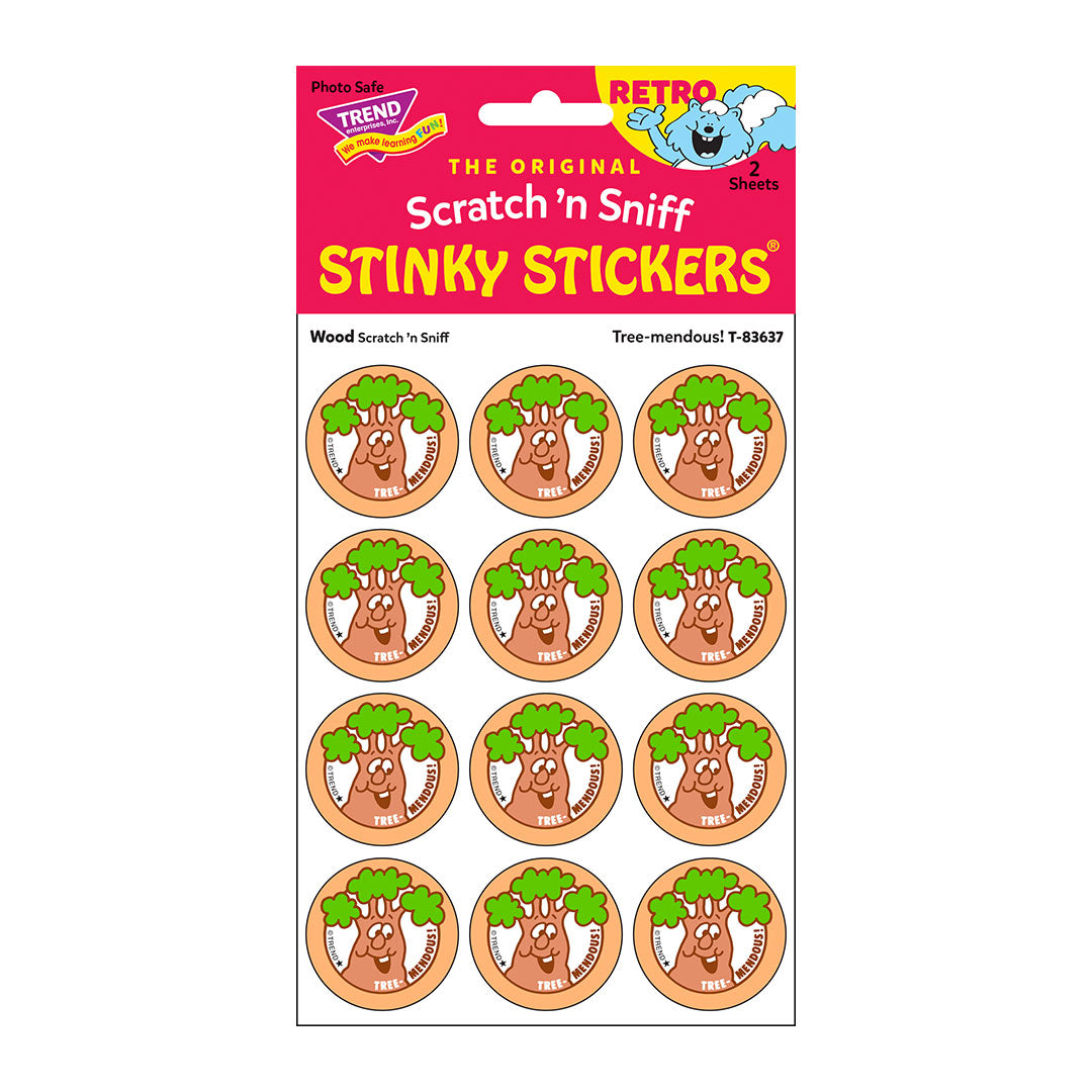 Tree-mendous! - Wood-Scented Retro Scratch And Sniff Stinky Stickers