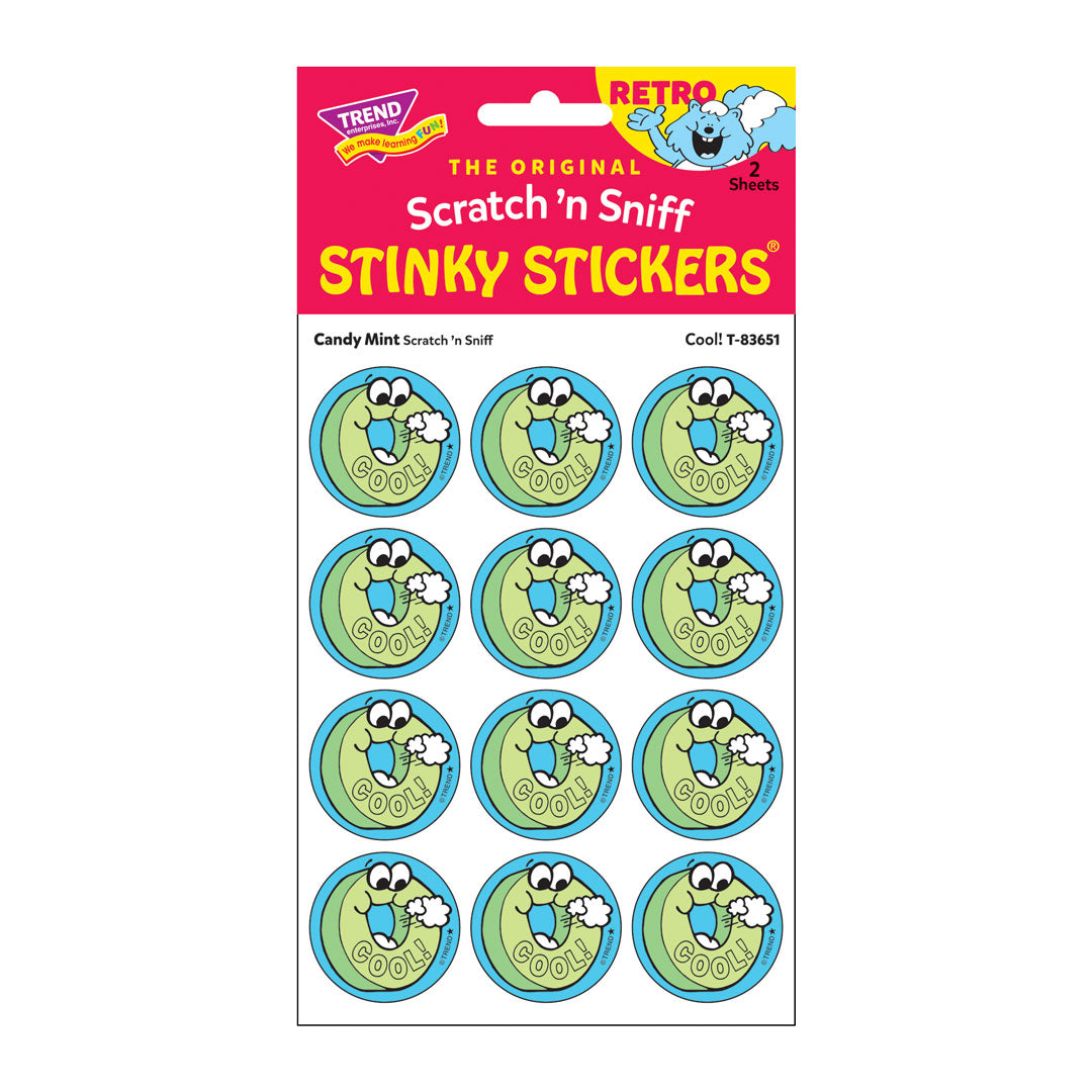 Cool! - Candy Mint-Scented Retro Scratch And Sniff Stinky Stickers