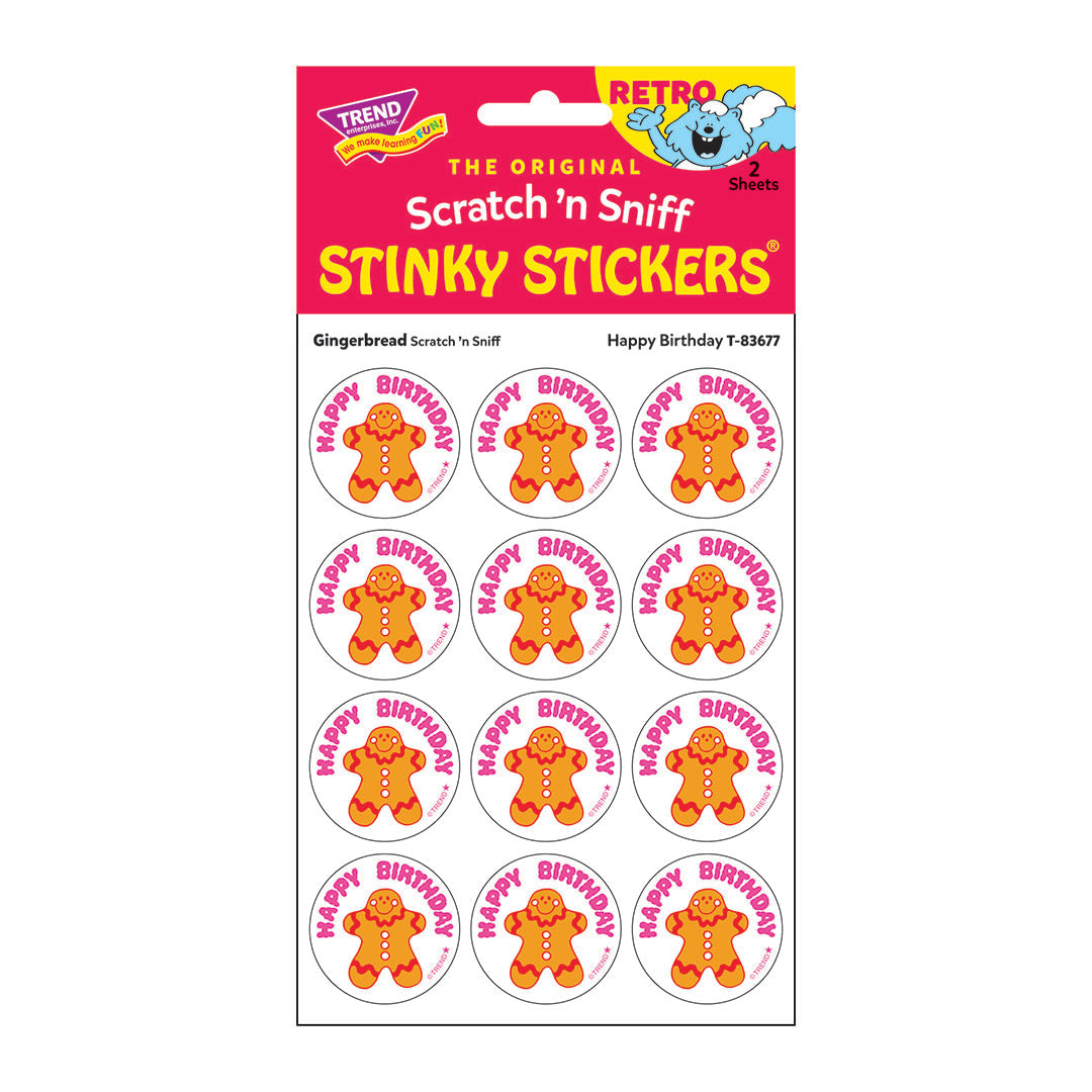 Gingerbread-Scented Retro Scratch And Sniff Stinky Stickers