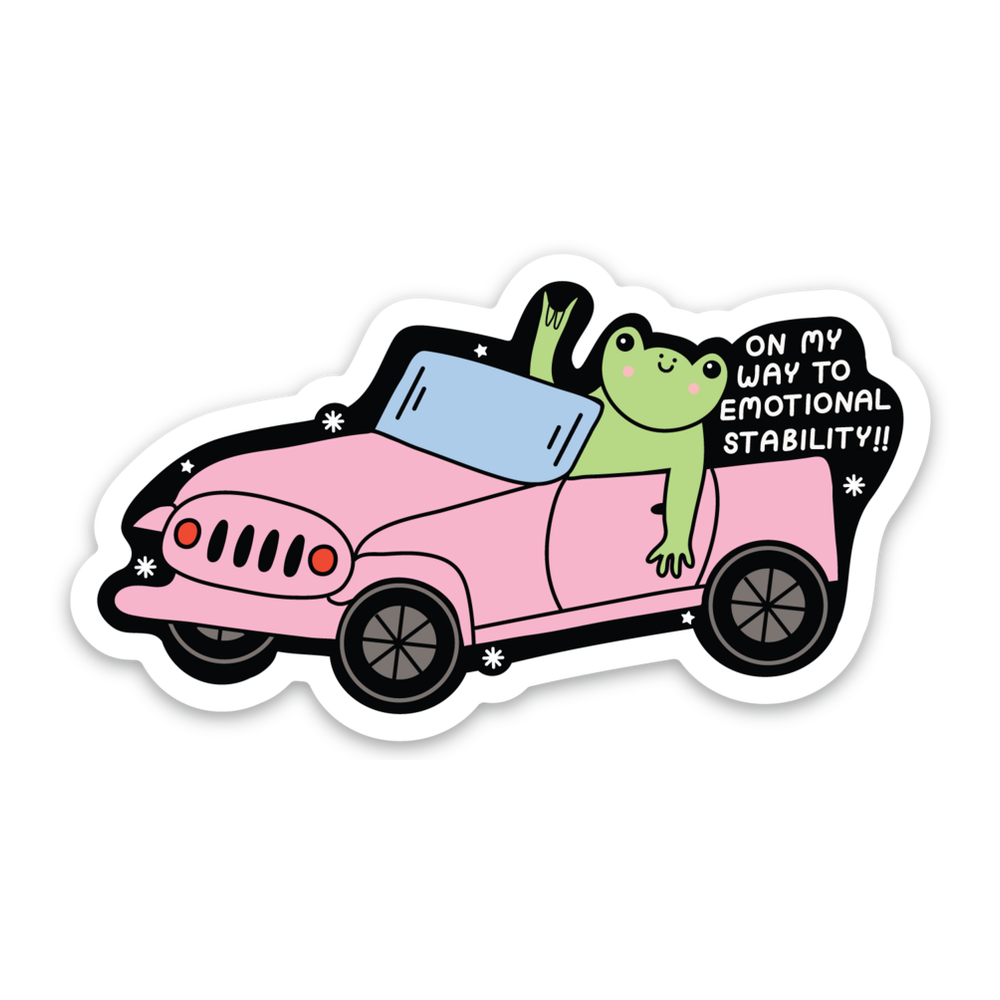 On My Way To Emotional Stability Vinyl Sticker Decal