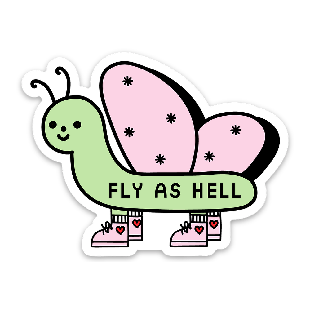 Fly As Hell Vinyl Sticker Decal