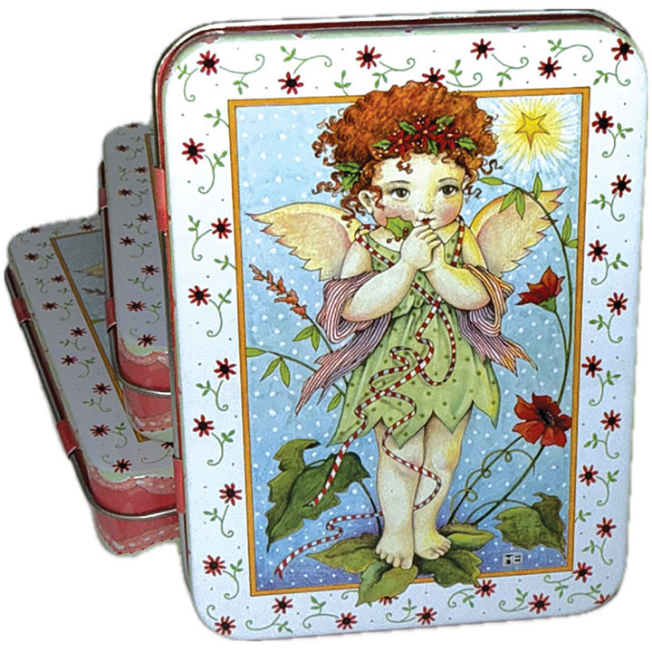 Mary Engelbreit's Christmas Fairy Vinyl Sticker Decals Tin