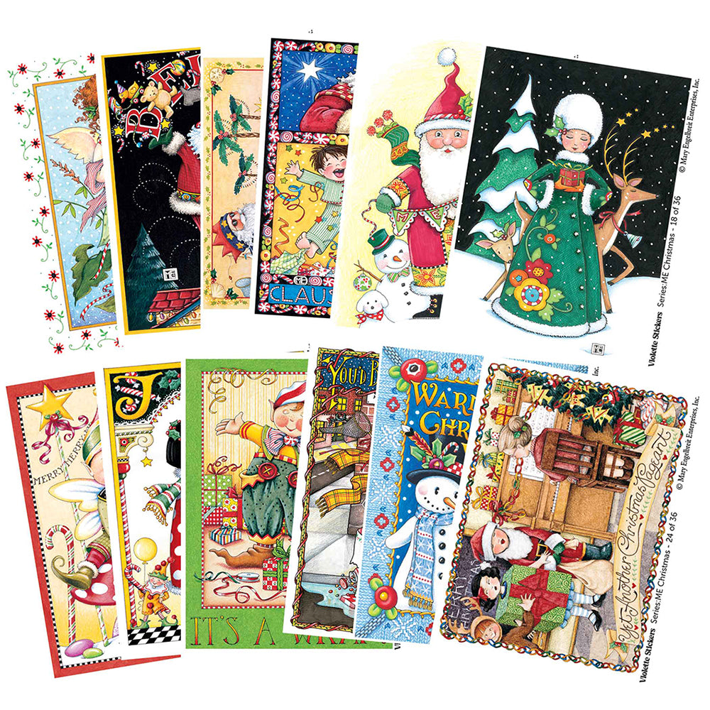 Mary Engelbreit's Christmas Fairy Vinyl Sticker Decals Tin
