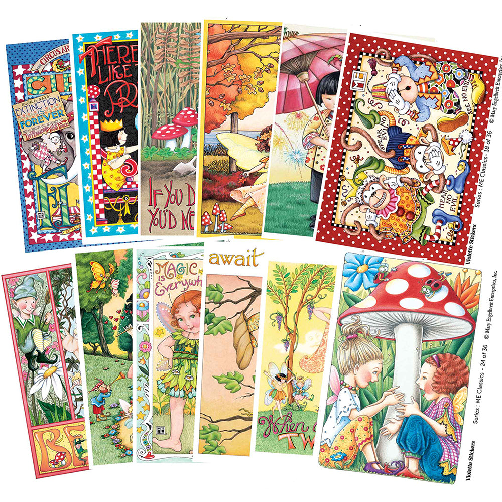 Mary Engelbreit's Everyday Fairy Vinyl Sticker Decals Tin