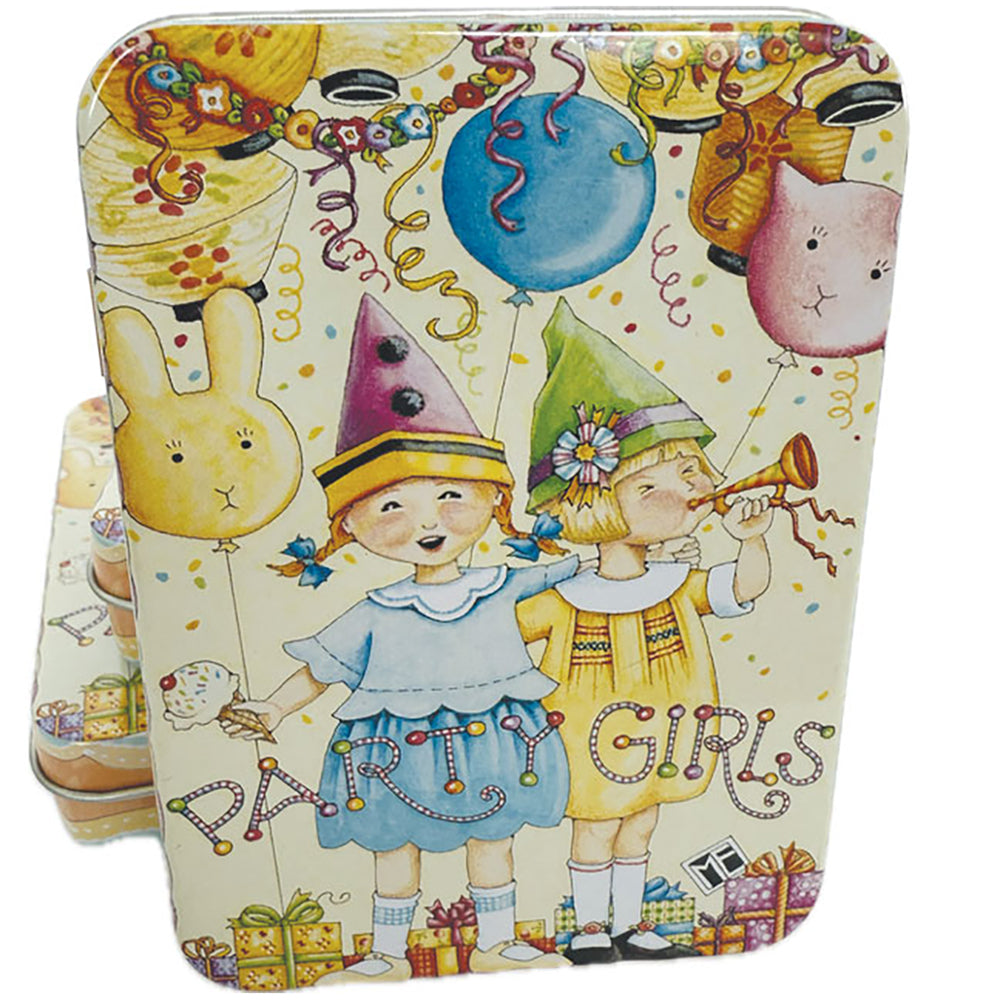 Mary Engelbreit's Everyday Party Girls Vinyl Sticker Decals Tin