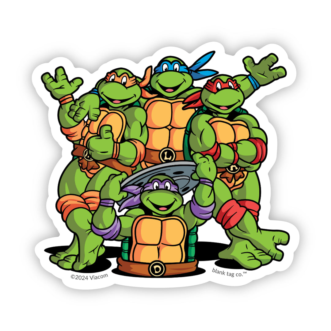 Classic Teenage Mutant Ninja Turtles Pose Vinyl Sticker Decal