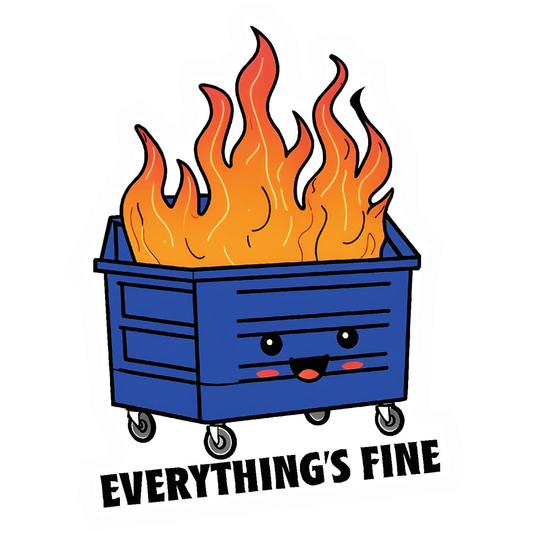 Dumpster Fire Vinyl Sticker Decal