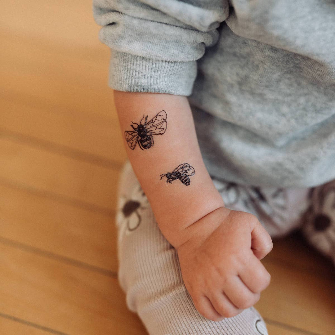 Coneflower And Honeybees Temporary Tattoos