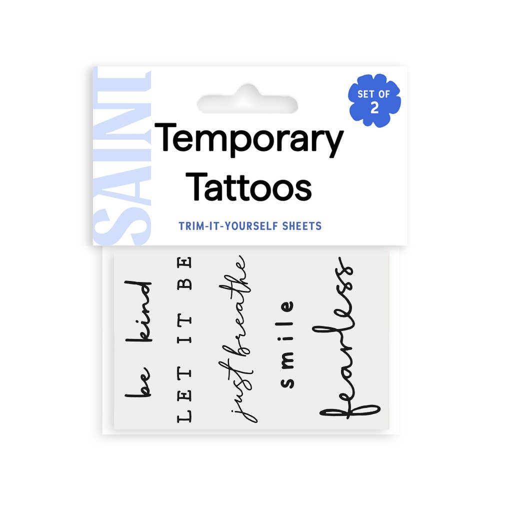 Self Love Affirmation Temporary Tattoos