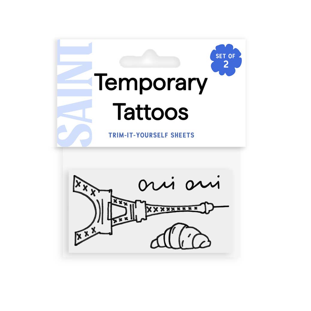 Oui Oui Paris Temporary Tattoos