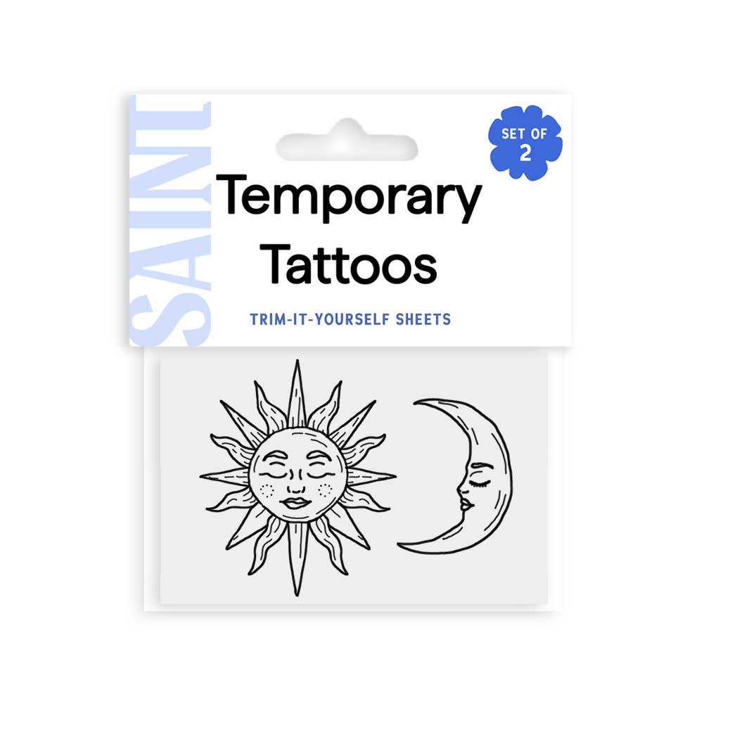 Sun And Moon Temporary Tattoos