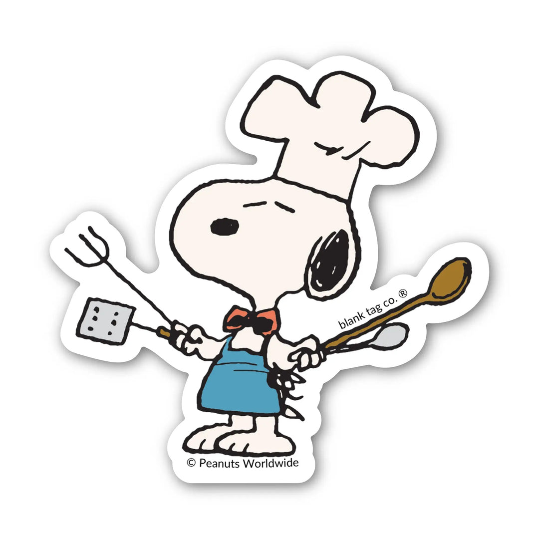 The Peanuts Chef Snoopy Vinyl Sticker Decal