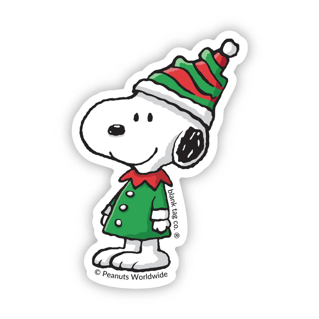 The Peanuts Elf Snoopy Vinyl Sticker Decal