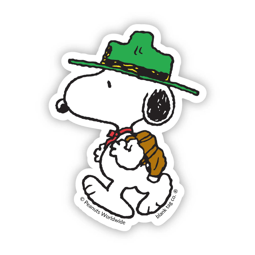 The Peanuts Walking Beagle Scout Snoopy Vinyl Sticker Decal