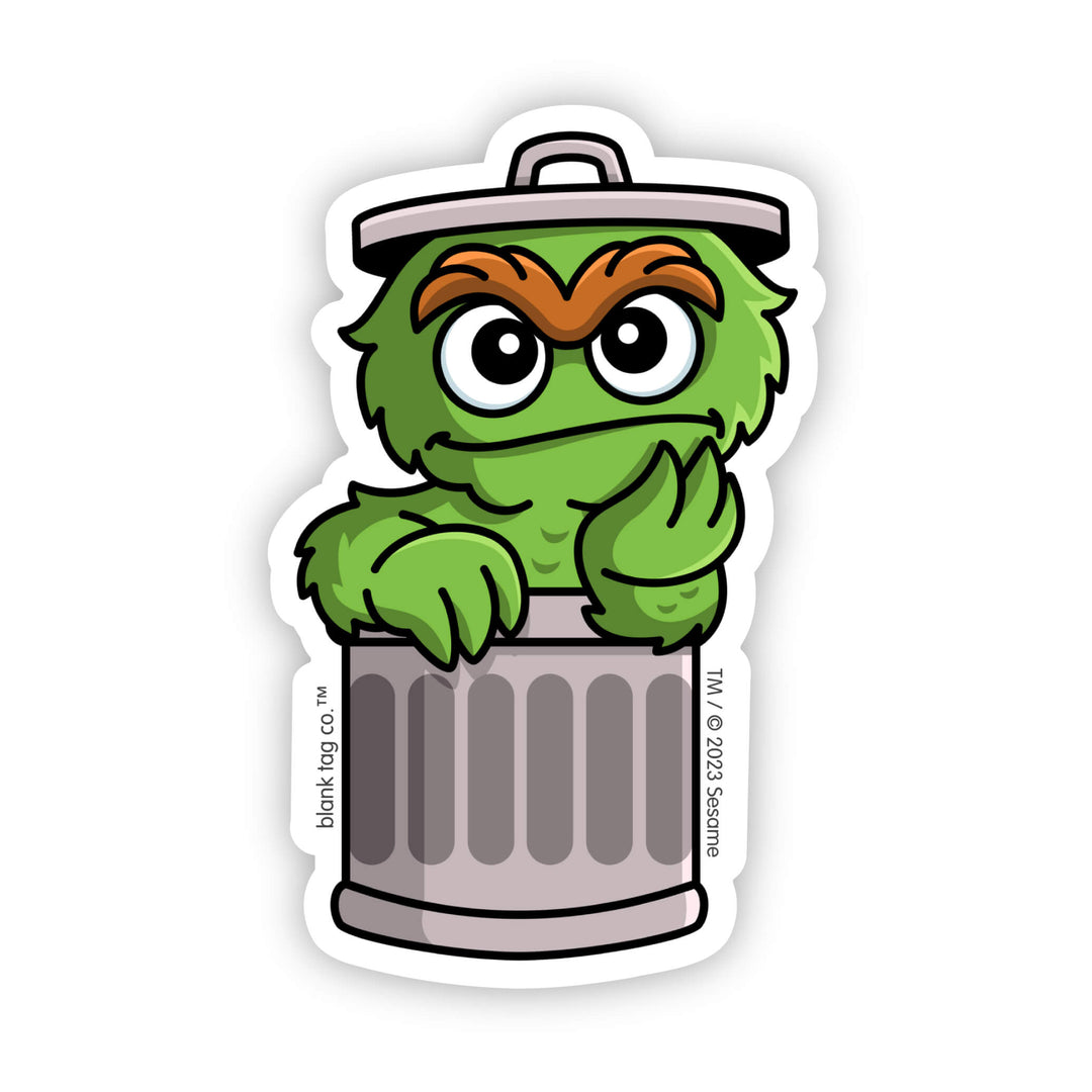 The Sesame Street Oscar the Grouch Vinyl Sticker Decal