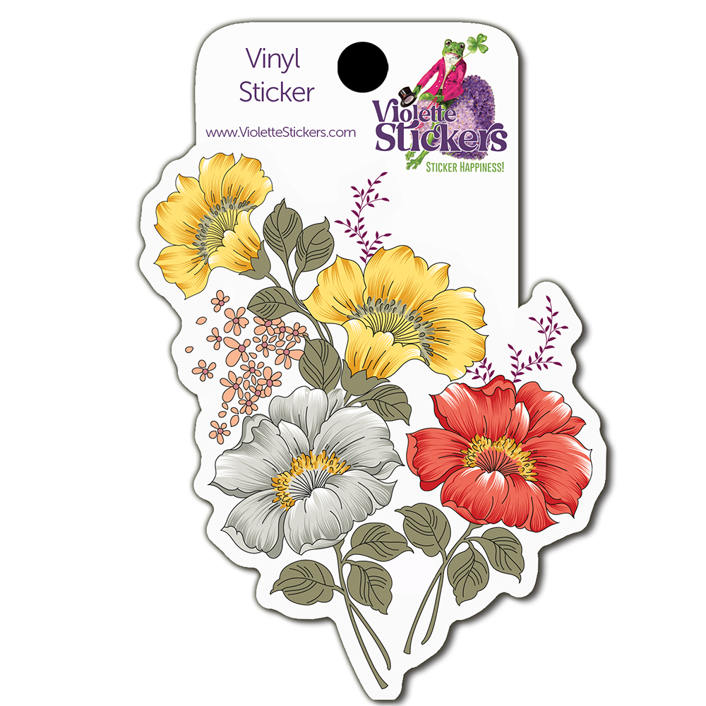 Summer Bouquet Vinyl Sticker Decal