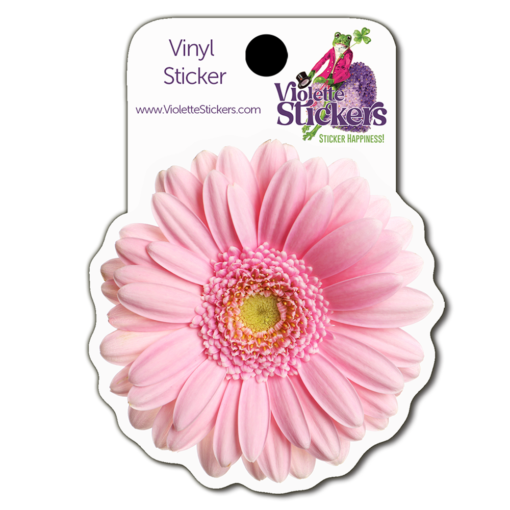 Pink Daisy Vinyl Sticker Decal