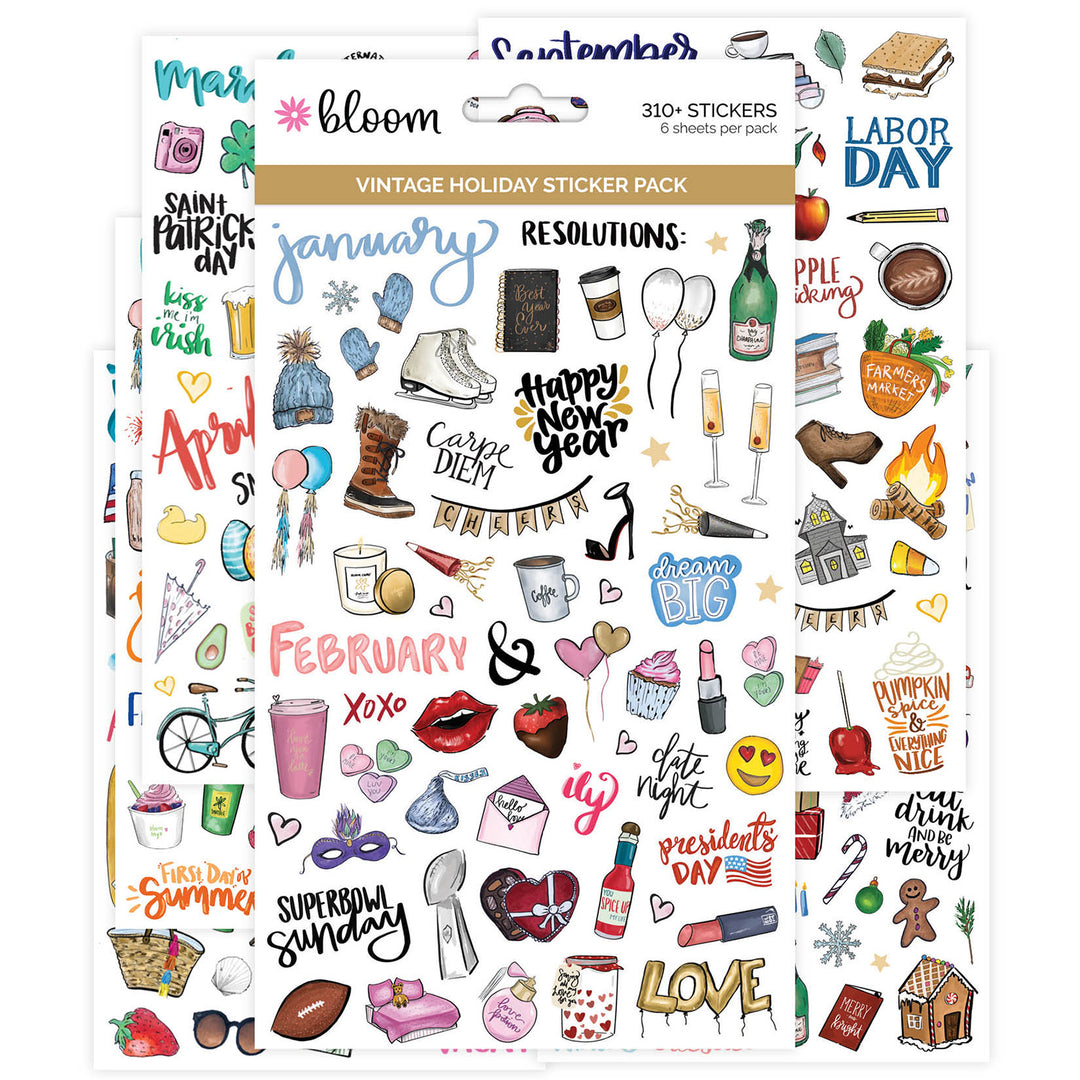 vintage-holiday-planner-stickers-pack-sticker-planet for Free Printable Holiday Planner Stickers Vintage Holiday Planner Stickers Pack – Sticker Planet for Free Printable Holiday Planner Stickers
