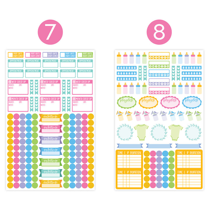 Pregnancy And Baby's First Year Planner Stickers Pack