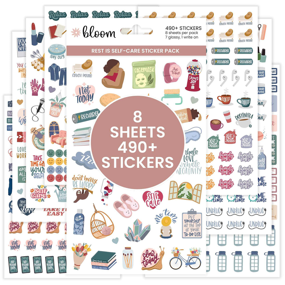 Rest is Self-Care Planner Stickers Pack – Sticker Planet Rest is Self-Care Planner Stickers Pack – Sticker Planet