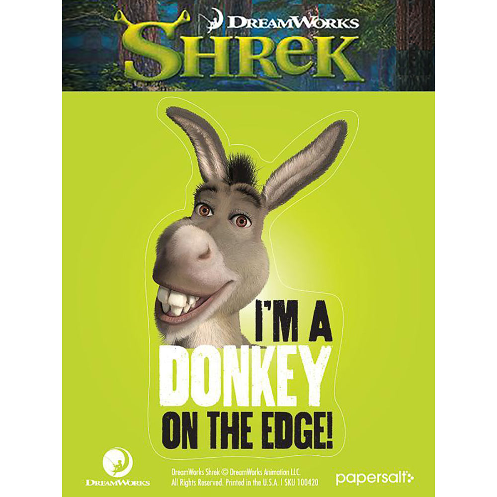 Shrek - Donkey On The Edge Vinyl Sticker Decal