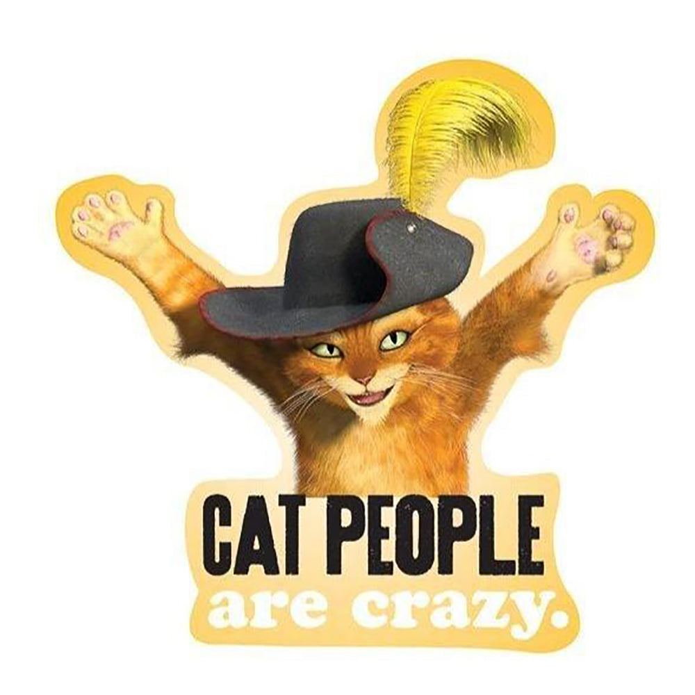 Shrek - Cat People Are Crazy Vinyl Sticker Decal