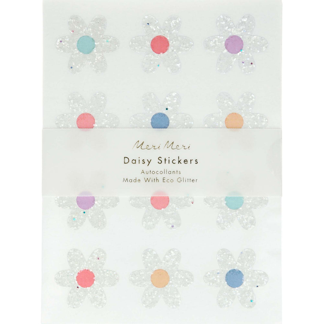 Glitter Daisies Sticker Pack