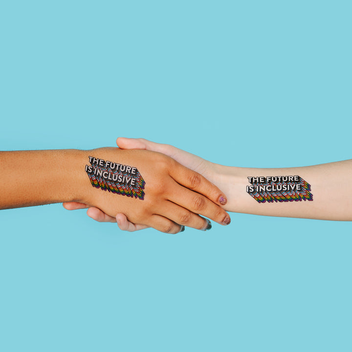 People Wearing The Future Is Inclusive Temporary Tattoo