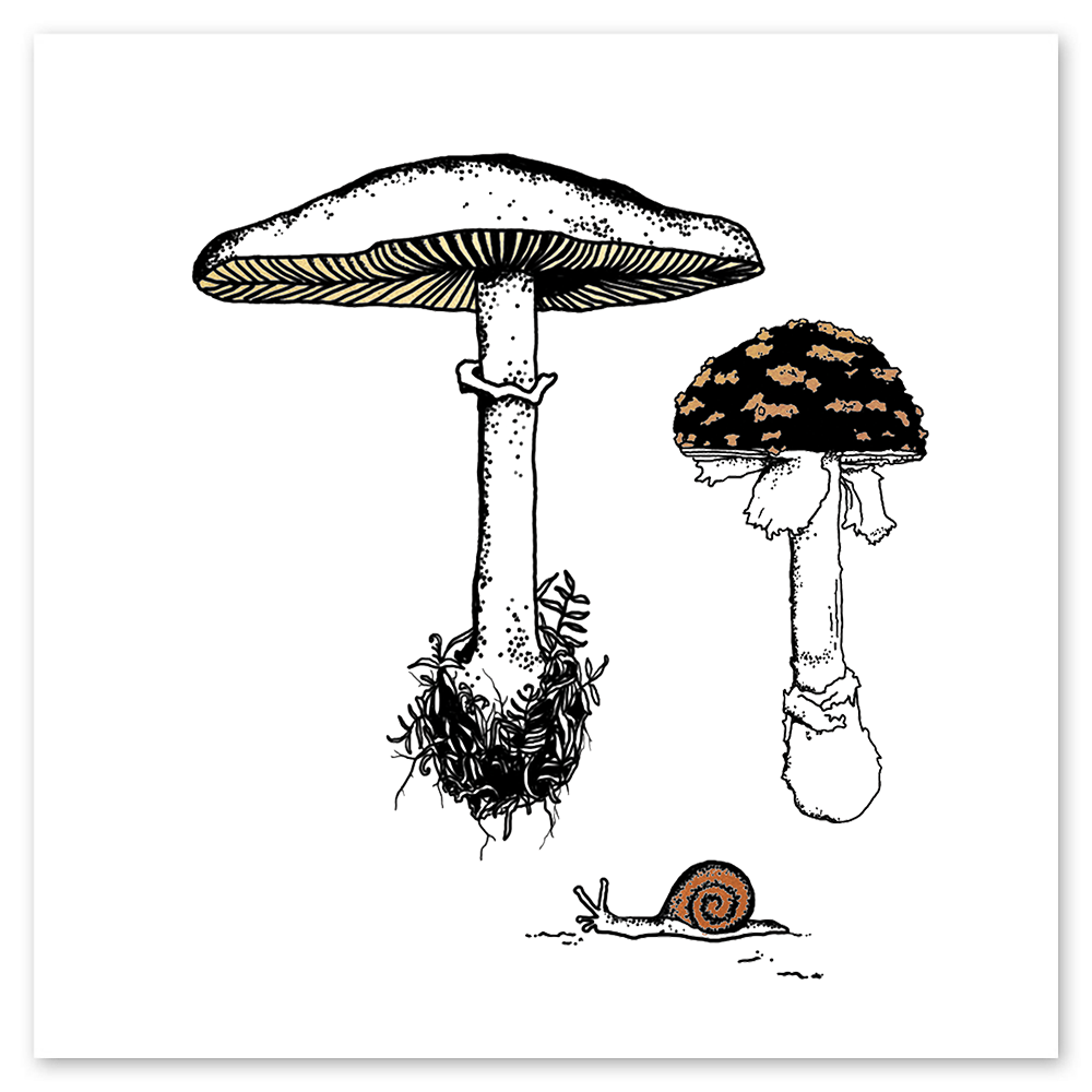 Fungi Garden Trio Metallic Tattly Temporary Tattoos