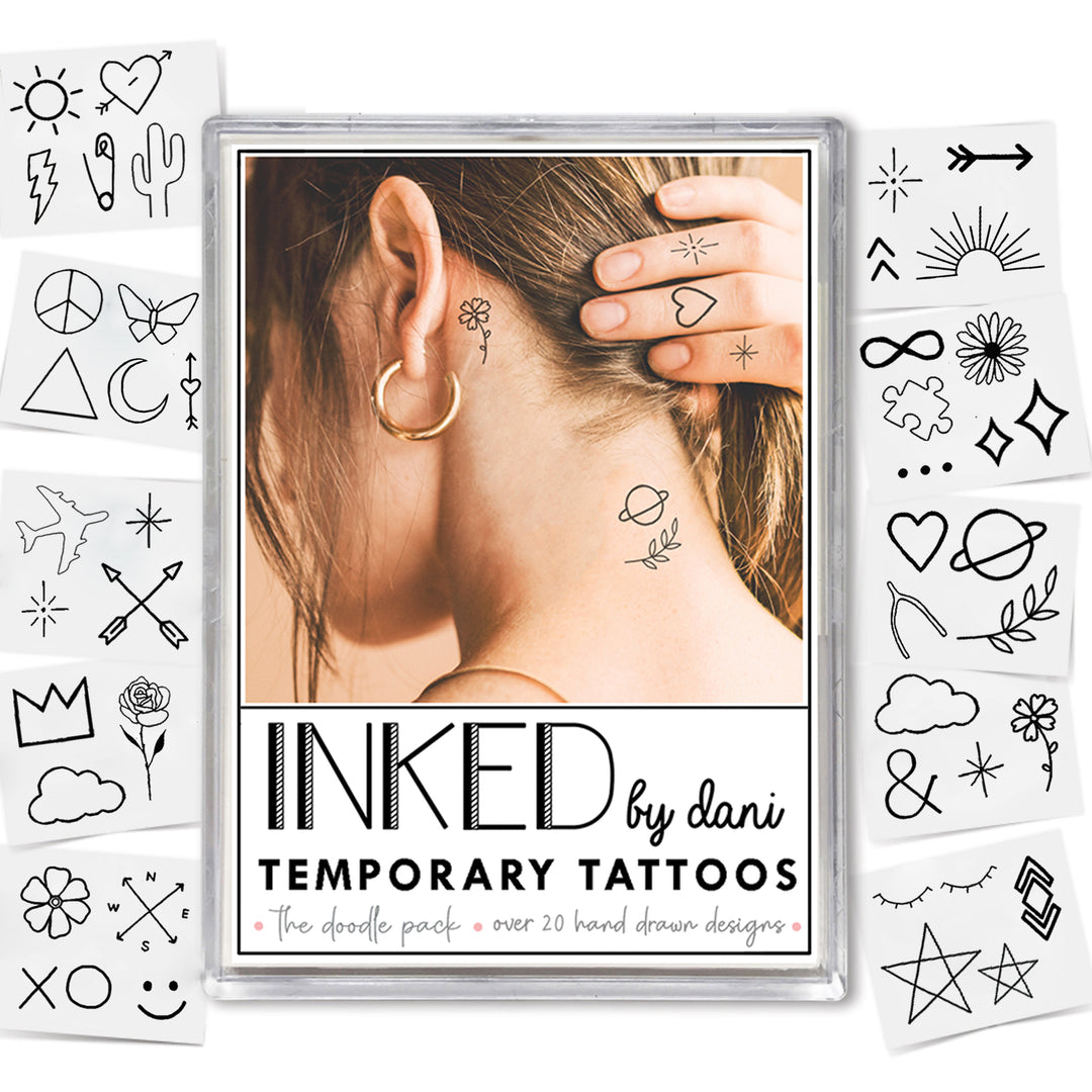 Doodle Temporary Tattoo Pack