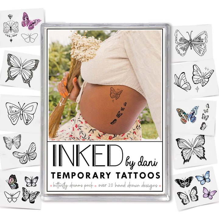 Butterfly Dreams Temporary Tattoo Pack