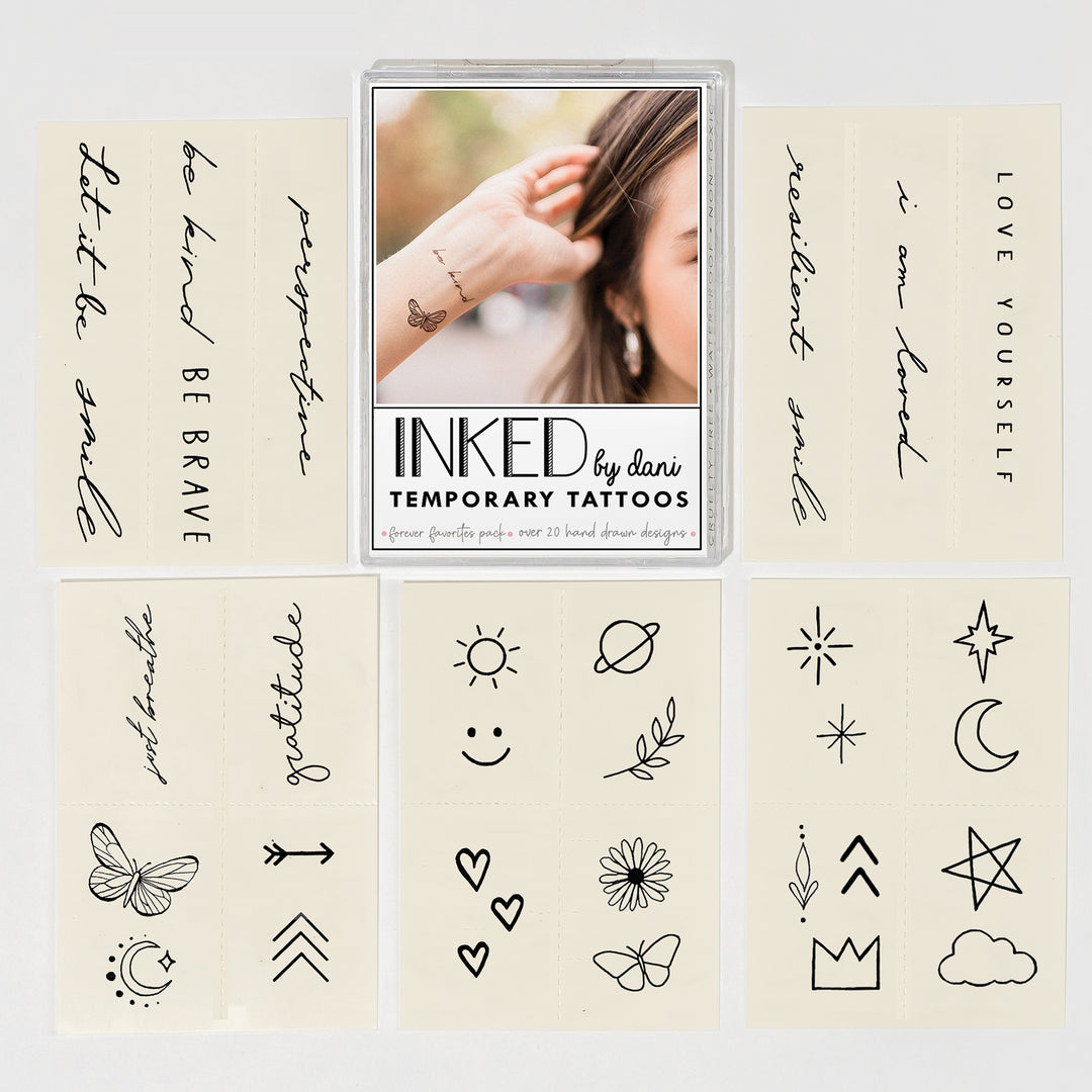 Forever Favorites Temporary Tattoo Pack