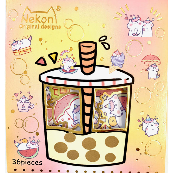 Unicorn Boba Bag of Stickers