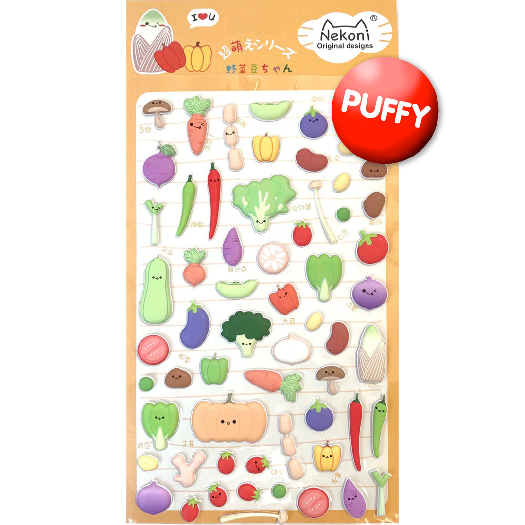 Vegetable Puffy Stickers