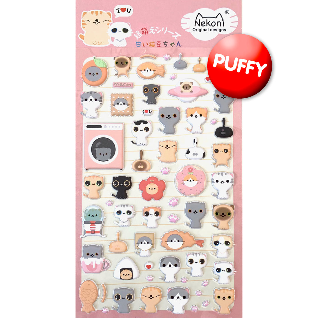 Cat Puffy Stickers