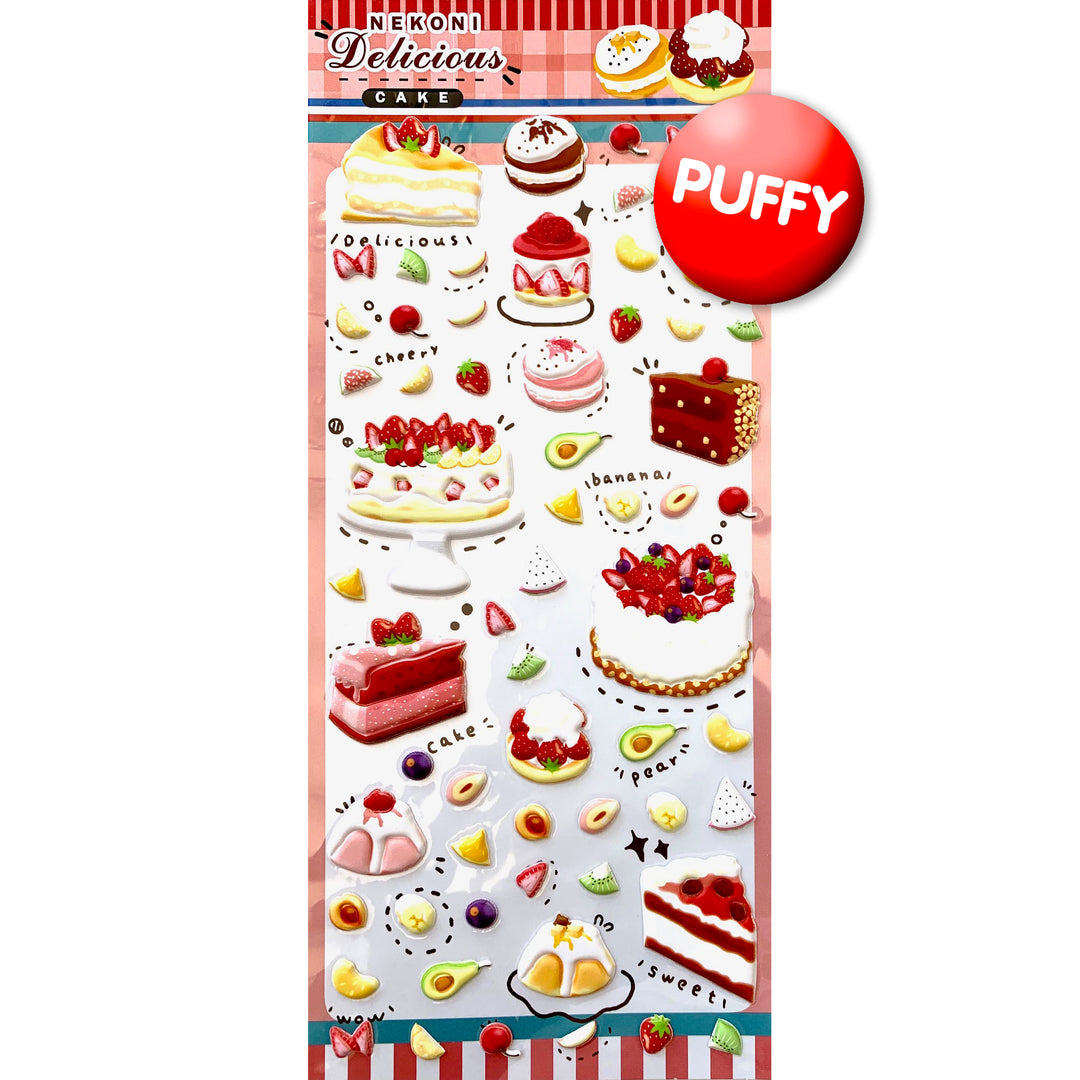 Cake Puffy Stickers