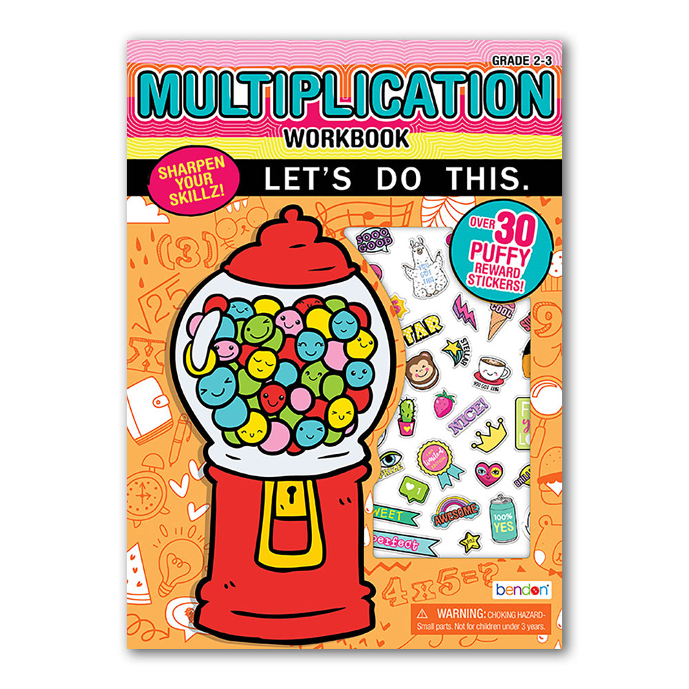 Multiplication Workbook with Puffy Stickers