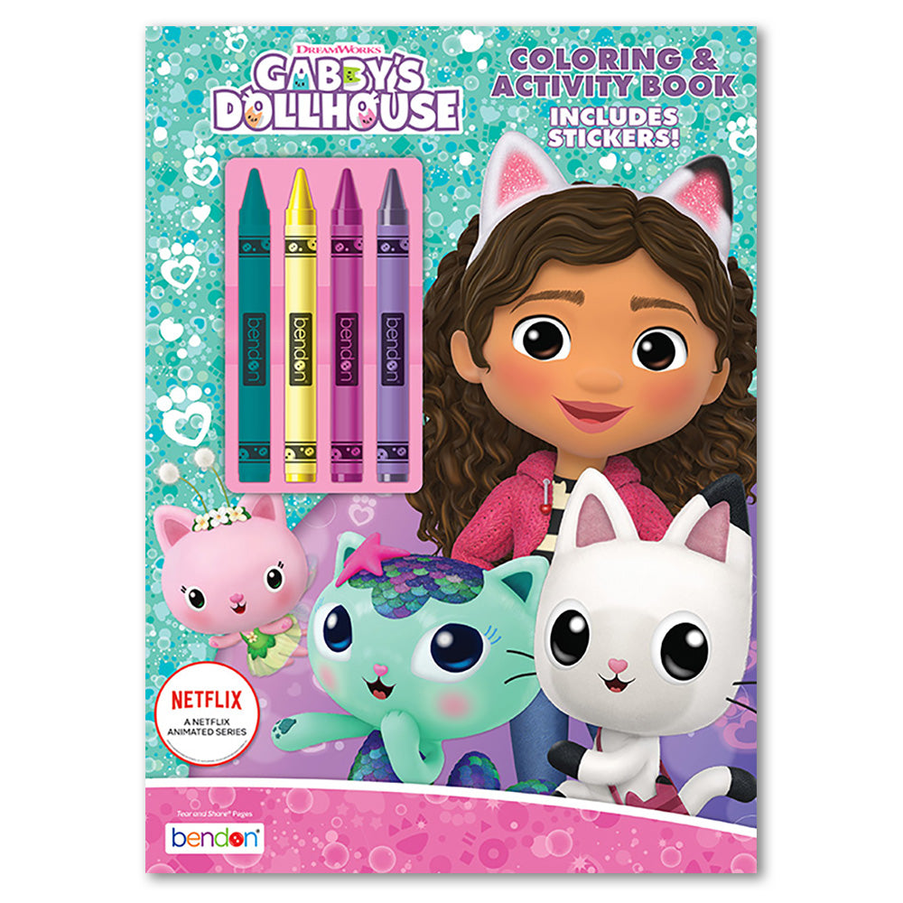 Gabby's Dollhouse Coloring And Activity Book with Stickers