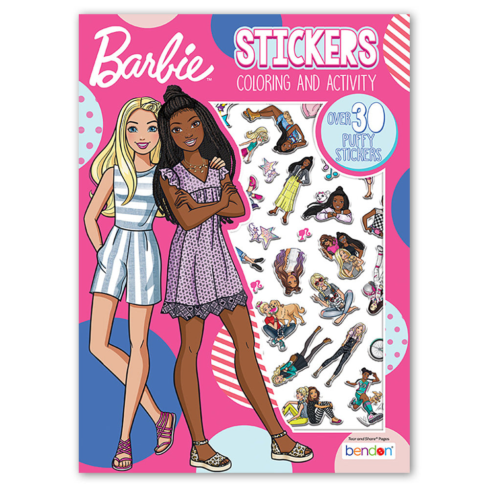 Barbie Coloring Book With Stickers