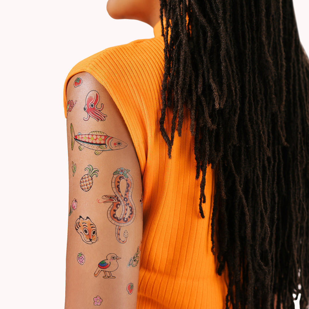 Menagerie Flash Tattly Temporary Tattoo Sheets