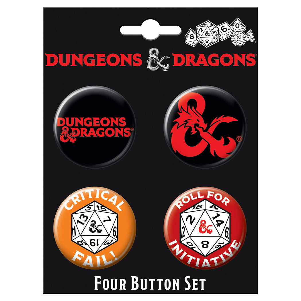 Dungeons And Dragons Button Set