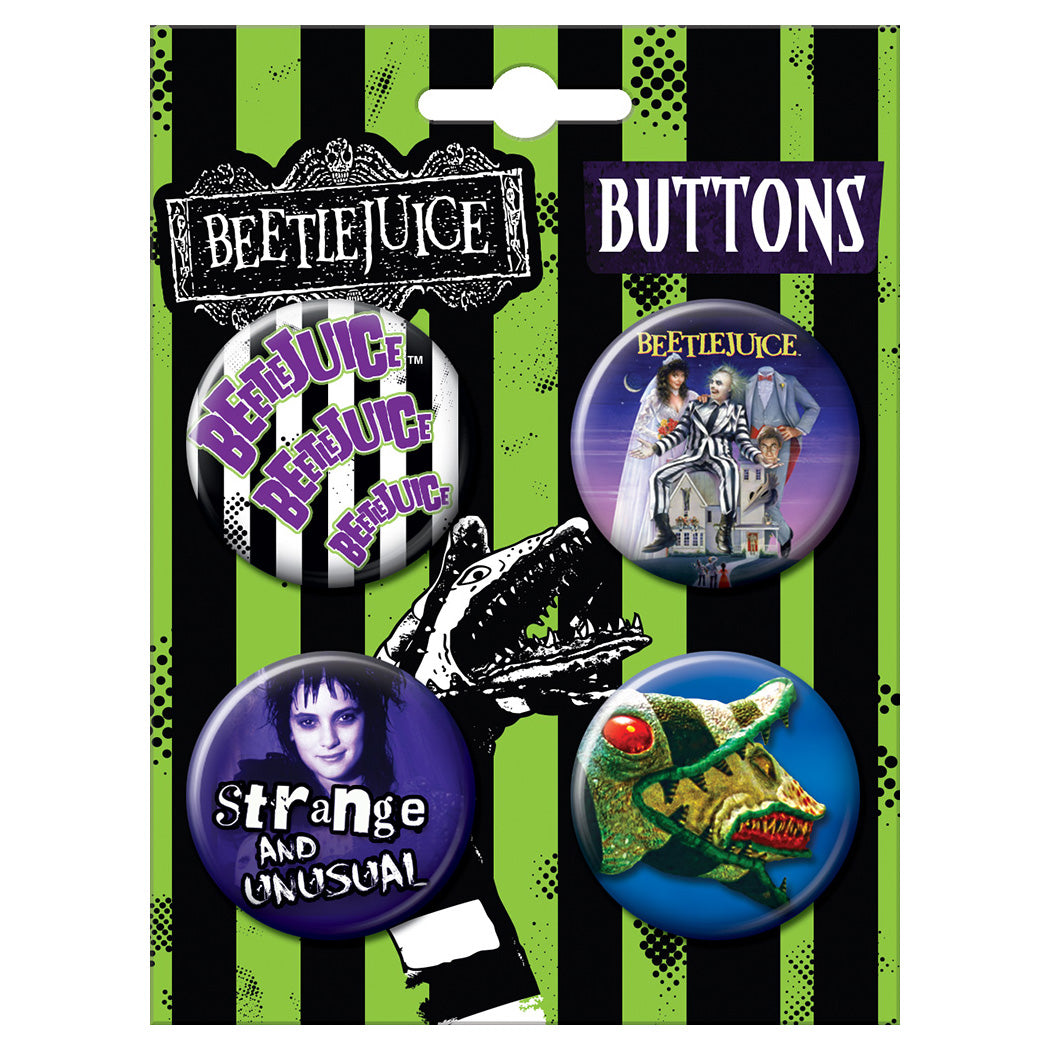 Beetlejuice Button Set