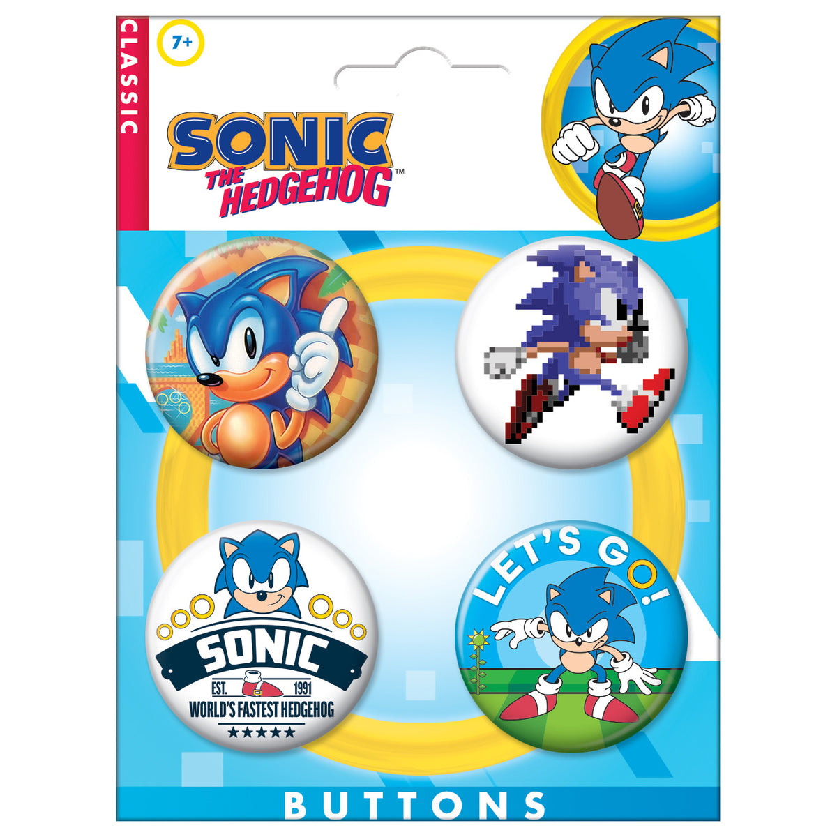Sonic the Hedgehog Button Set #2 – Sticker Planet