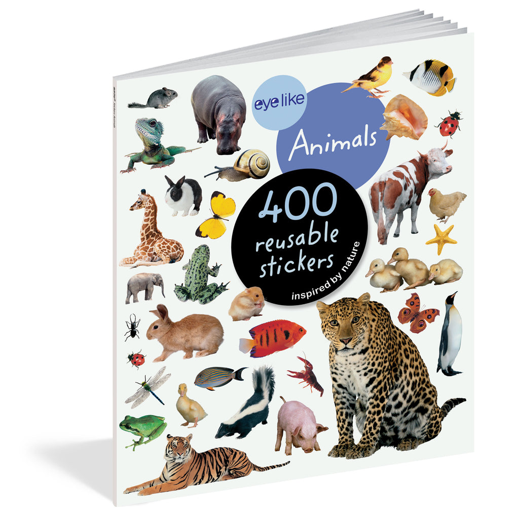 Reusable Sticker Book, Gold and Blue Leopard 