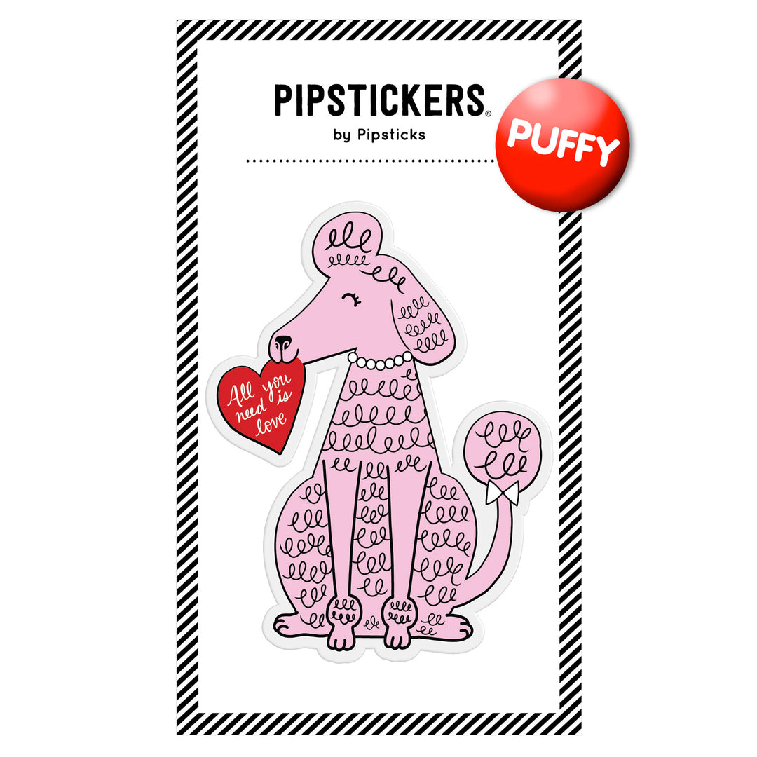Big Puffy Pink Poodle Sticker
