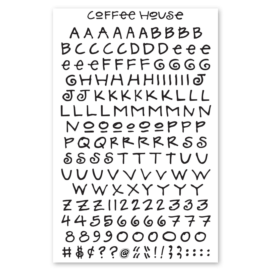 Black Alphabet Stickers