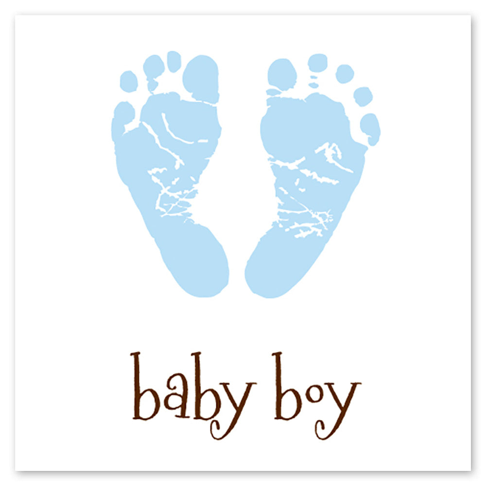 Blue Baby Footprints Stickers